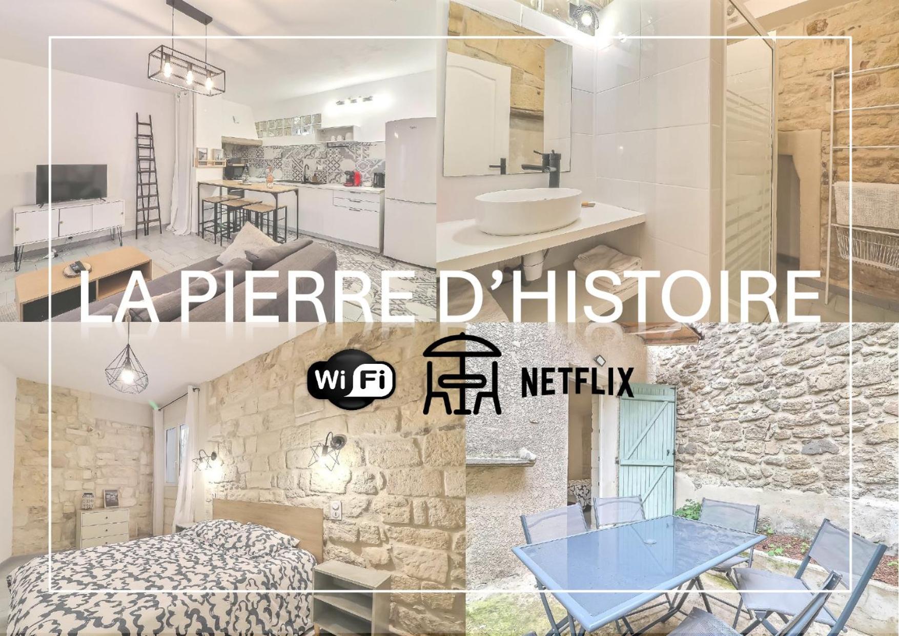 شقة Hyper Centre Terrasse Wifi La Pierre D'Histoire بوكير المظهر الخارجي الصورة